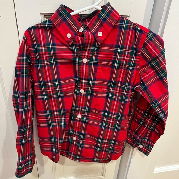 Janie and Jack Shirts & Tops Toddler Boy Red Plaid Woven Shirt Poshmark